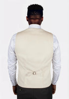 Sand Linen Blend Vest - SARTORO659