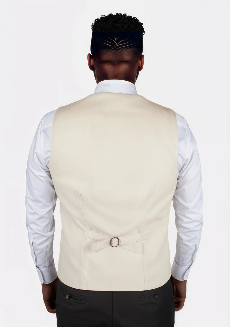 Sand Linen Blend Vest - SARTORO