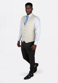 Sand Linen Blend Vest - SARTORO