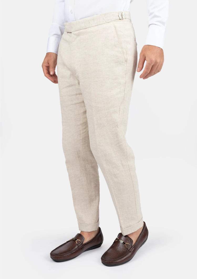 Sand Linen Pants - SARTORO975