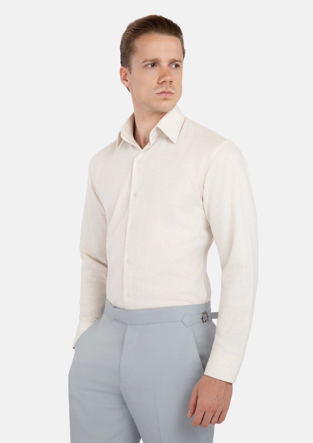 Sand Linen Shirt - SARTORO