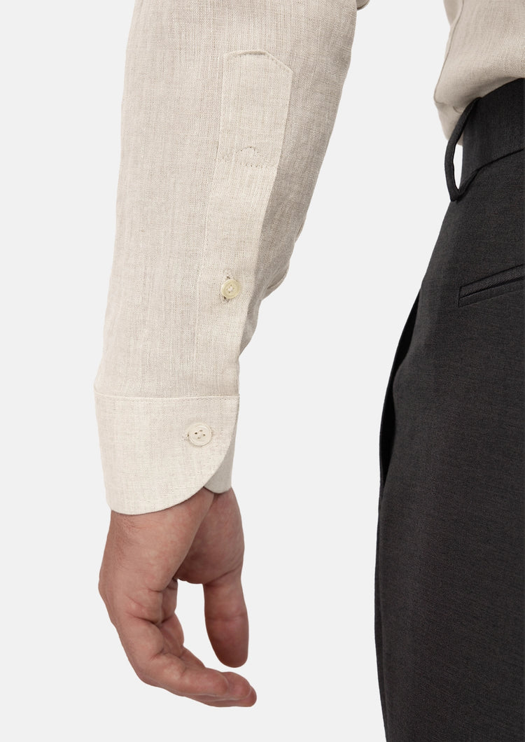 Sand Linen Shirt - SARTORO224
