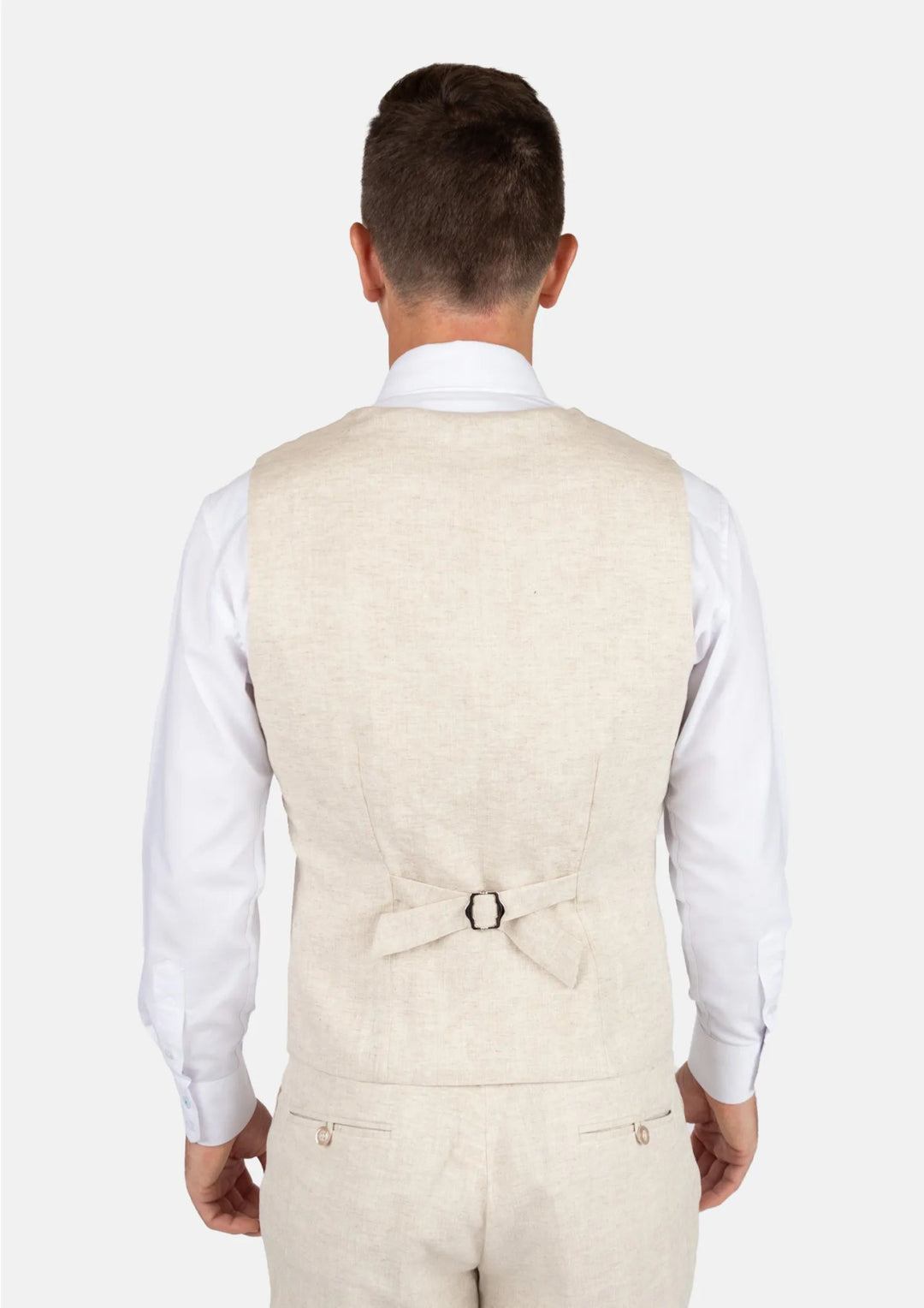 Sand Linen Vest - SARTORO