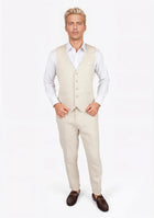 Sand Linen Vest - SARTORO850
