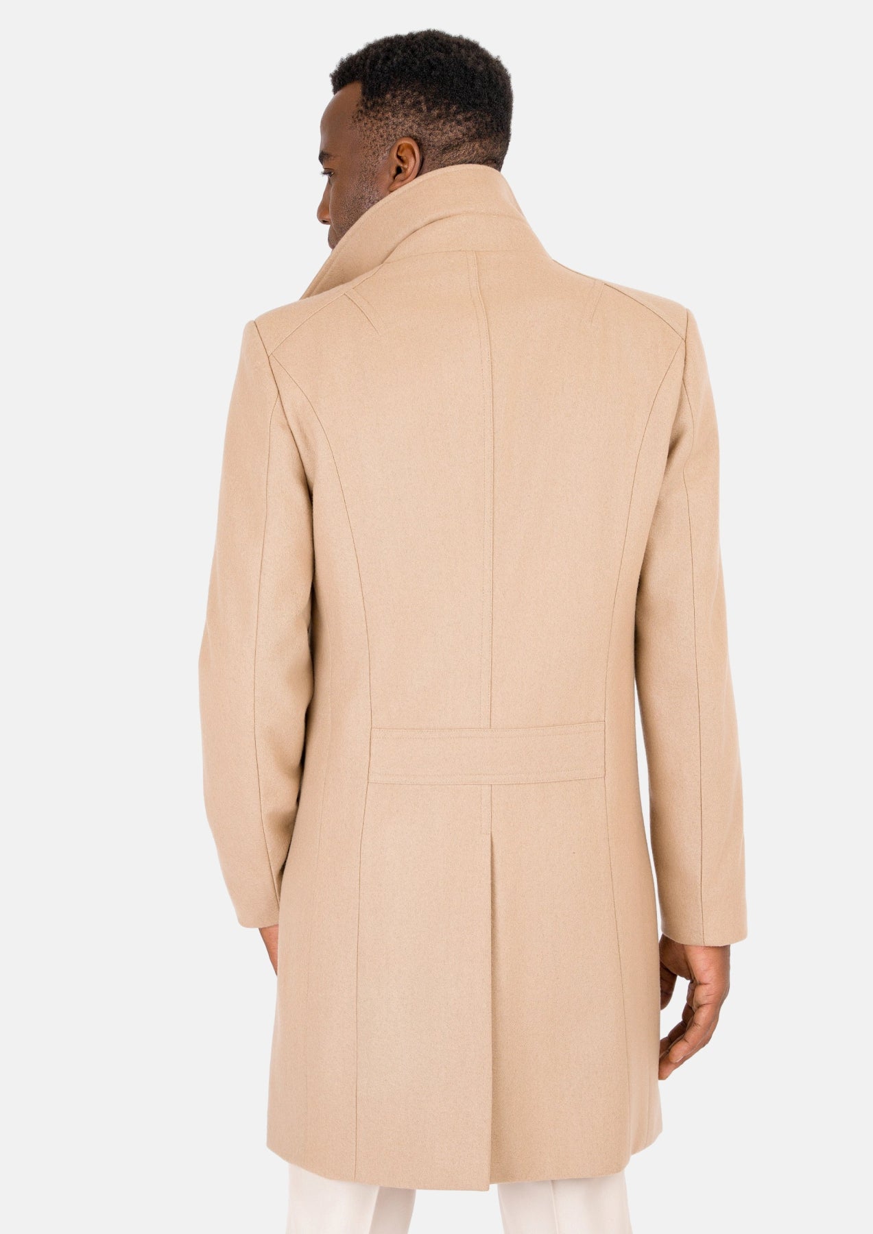 Sand Wool Signature Peacoat - SARTORO793