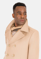 Sand Wool Signature Peacoat - SARTORO372