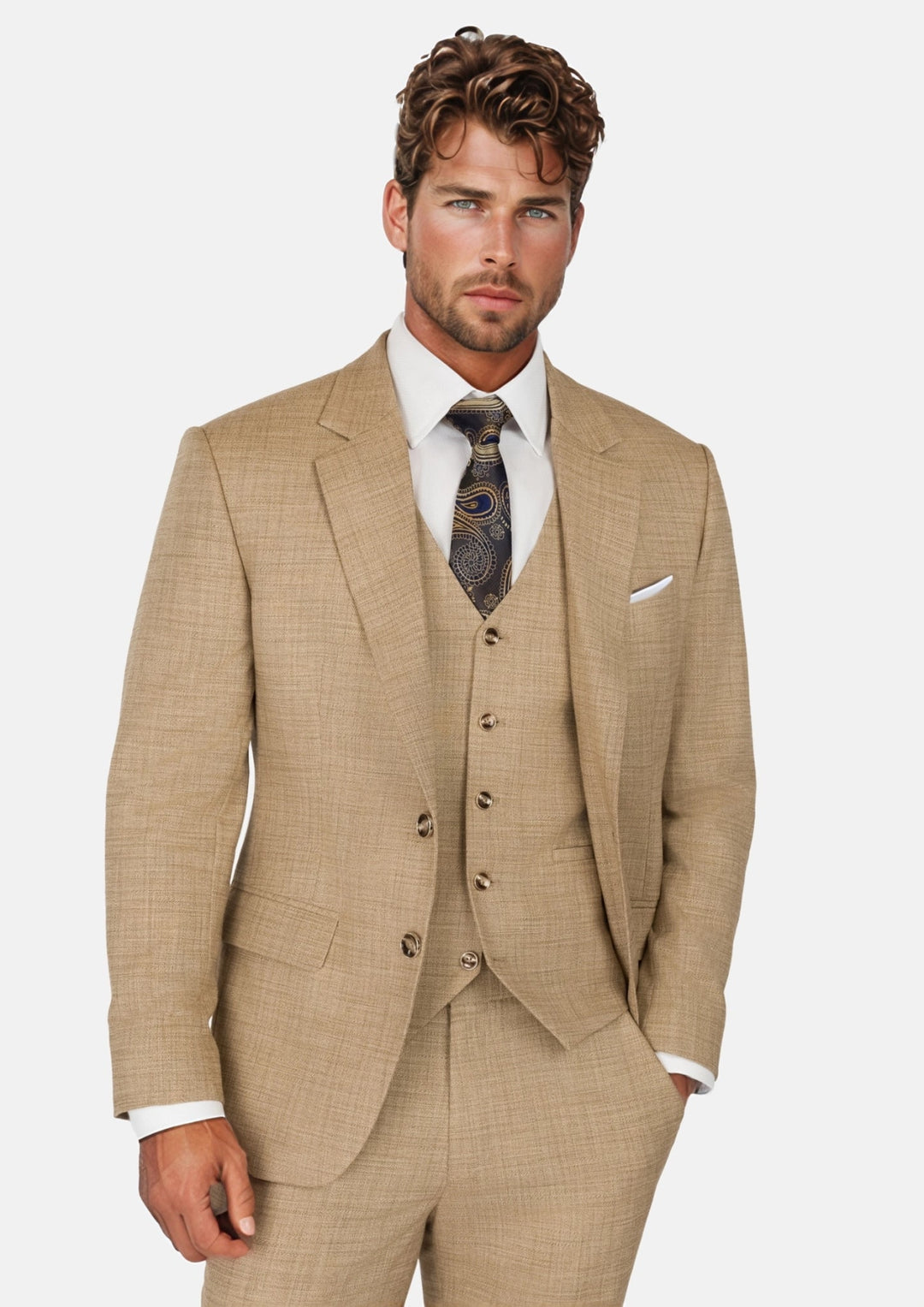 Sandstone Bamboo Astor Suit - SARTORO