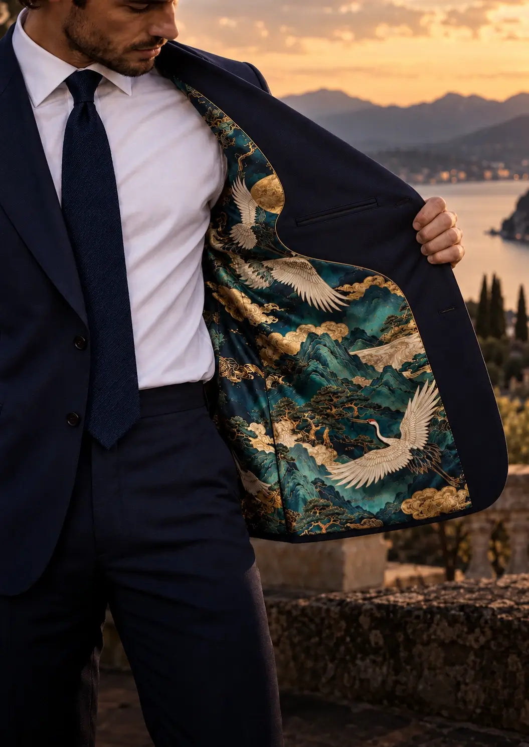 custom jacket lining displayed753