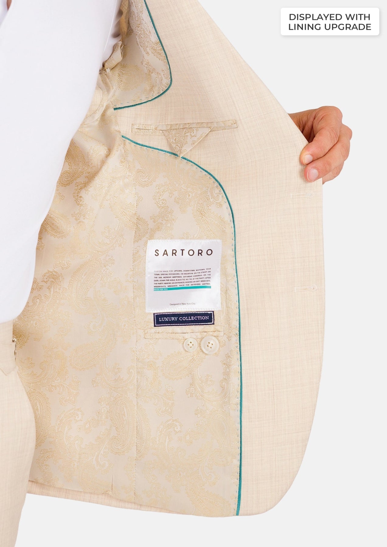 Sartoro Sand Performance Stretch Suit - SARTORO