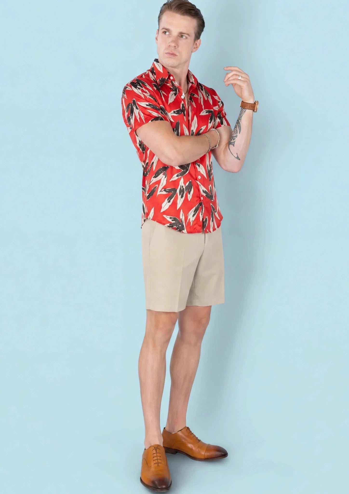 Scarlet Brush Silk Shirt - SARTORO98