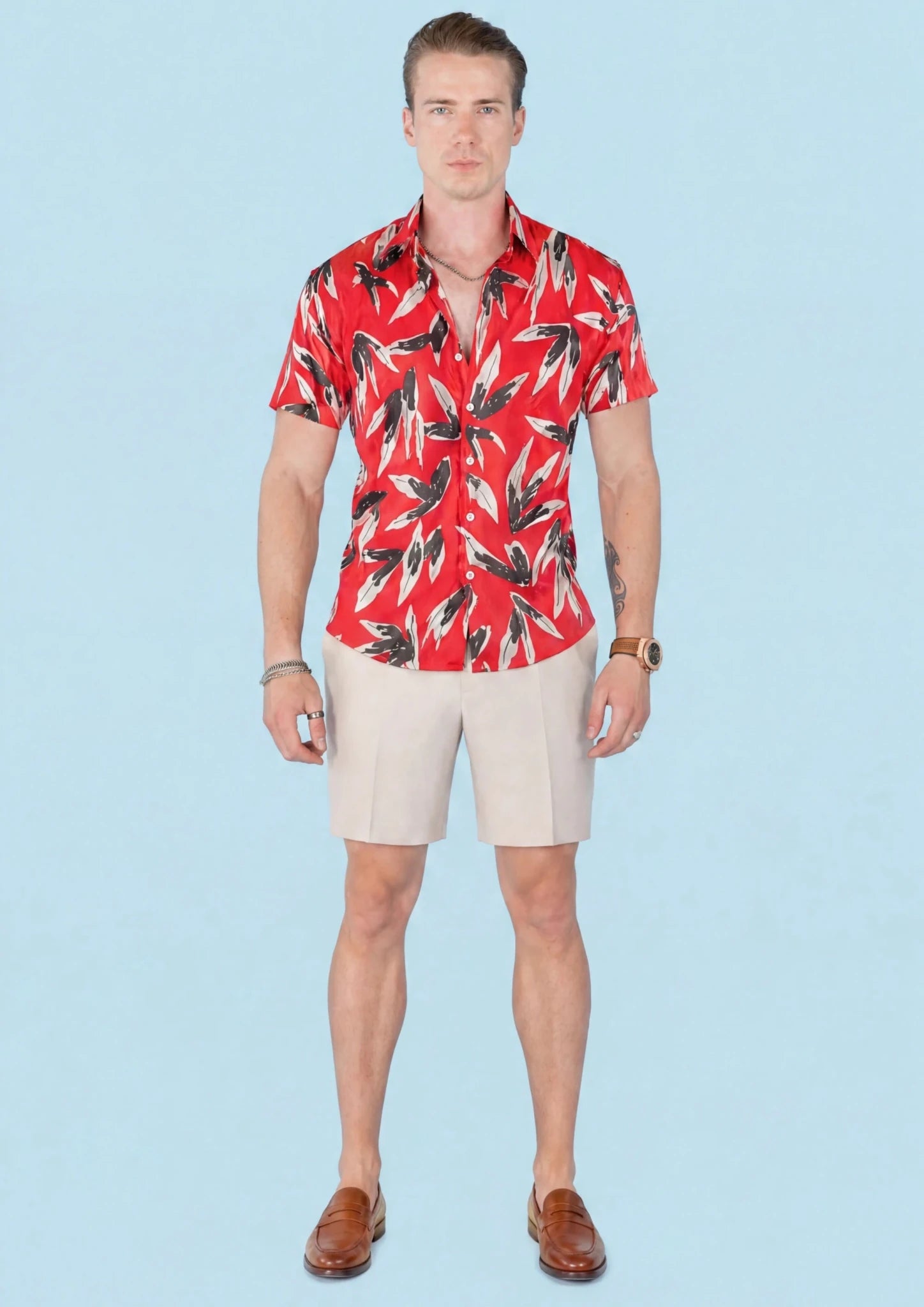 Scarlet Brush Silk Shirt - SARTORO214