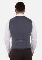 Shadow Grey Cotton Vest - SARTORO560