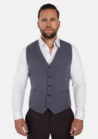 Shadow Grey Cotton Vest - SARTORO59