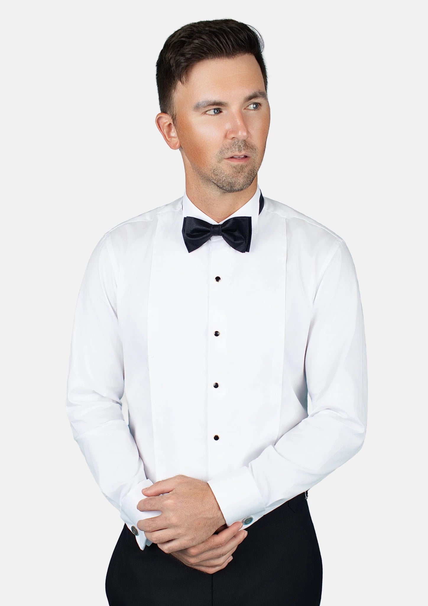 Shikibo White Tuxedo Shirt - SARTORO245