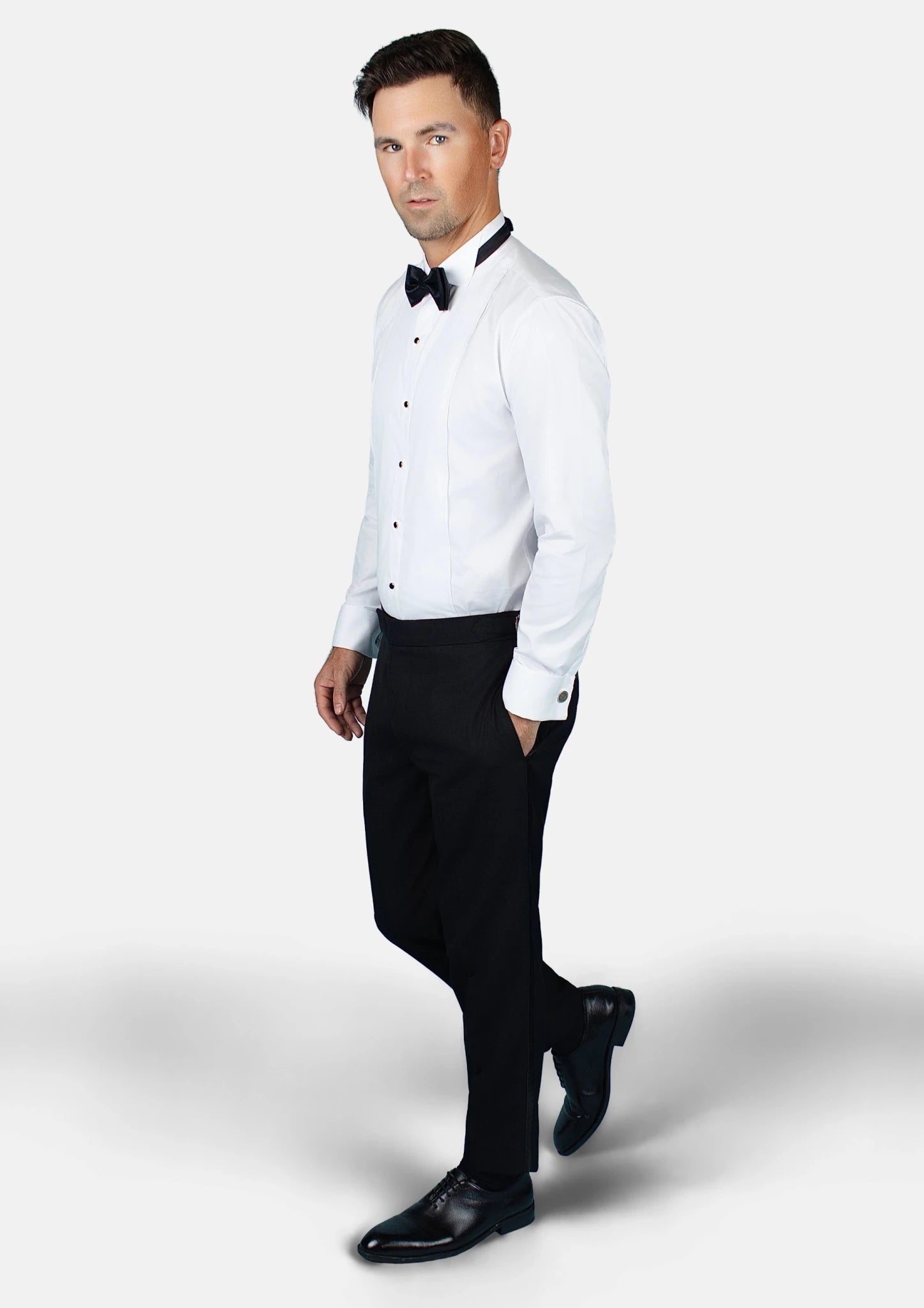 Shikibo White Tuxedo Shirt - SARTORO552