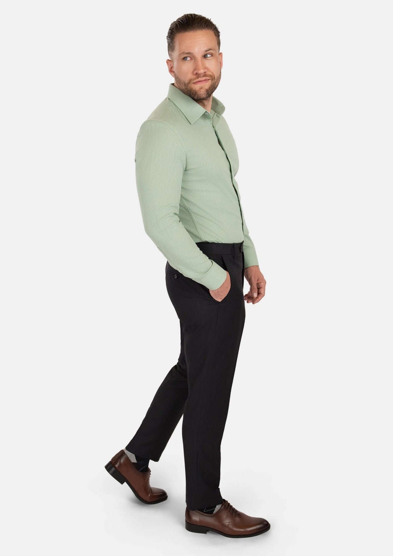 Shimmer Black Pants - SARTORO