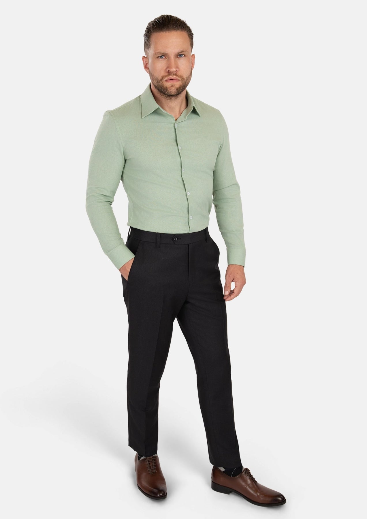 Shimmer Black Pants - SARTORO