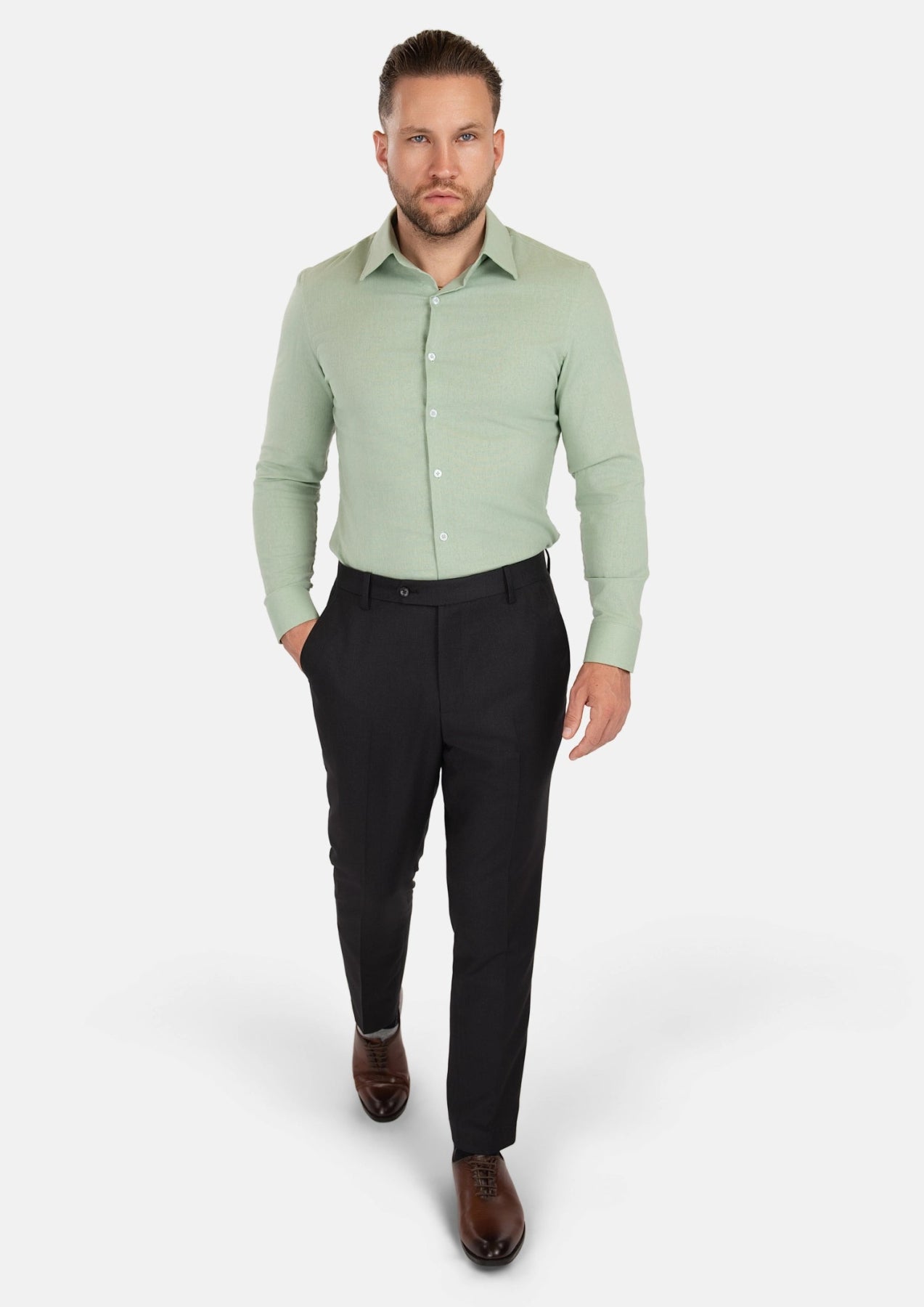 Shimmer Black Pants - SARTORO