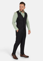 Shimmer Black Vest - SARTORO163