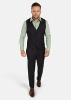 Shimmer Black Vest - SARTORO975