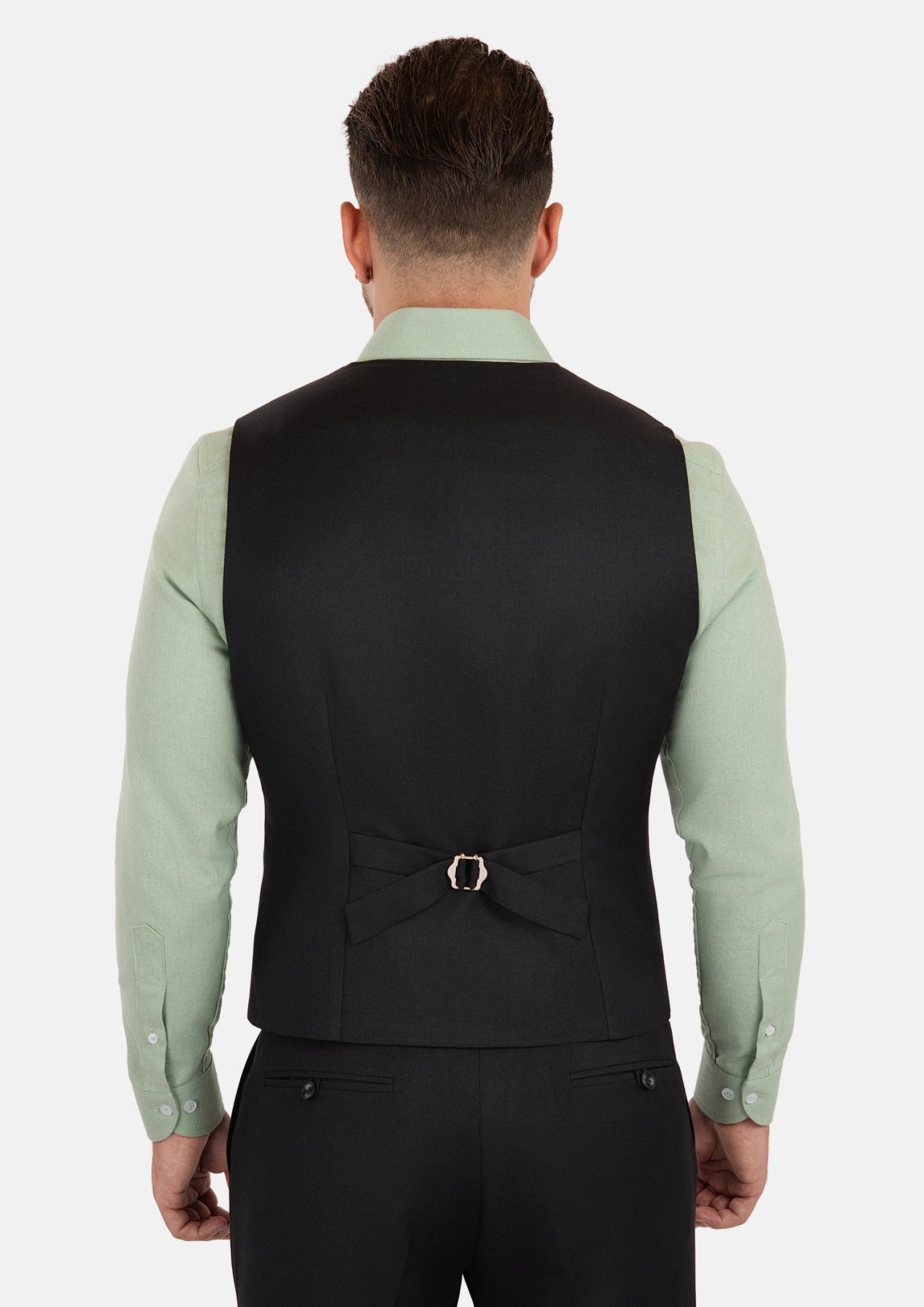 Shimmer Black Vest - SARTORO