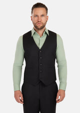 Shimmer Black Vest - SARTORO