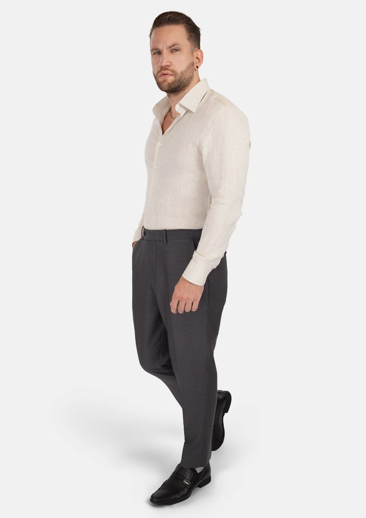 Shimmer Grey Pants - SARTORO