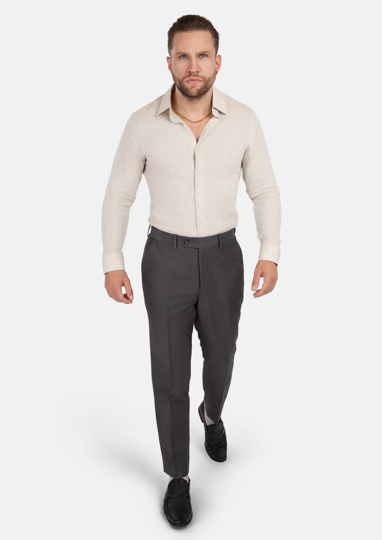 Shimmer Grey Pants - SARTORO