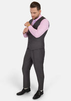 Shimmer Grey Vest - SARTORO728