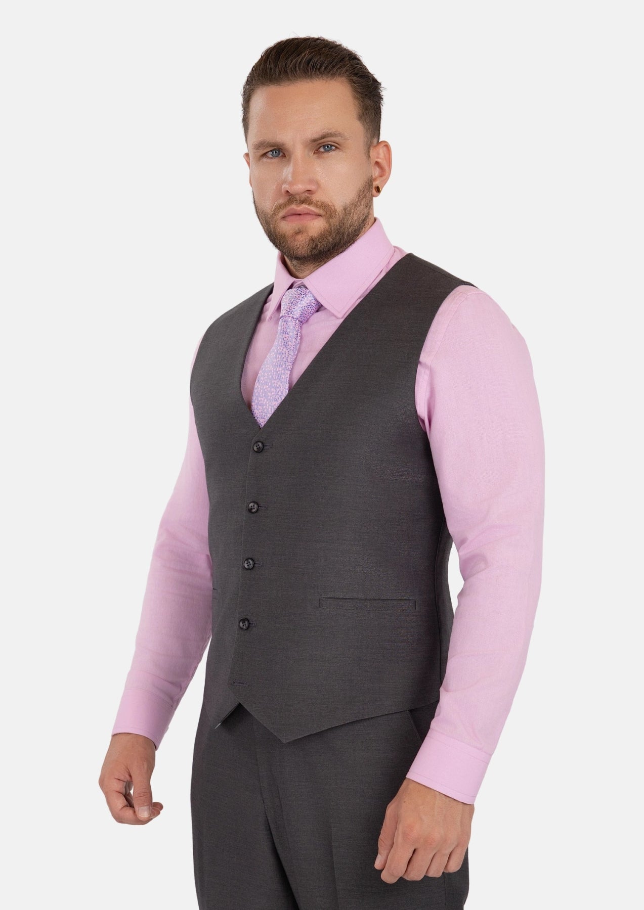Shimmer Grey Vest - SARTORO