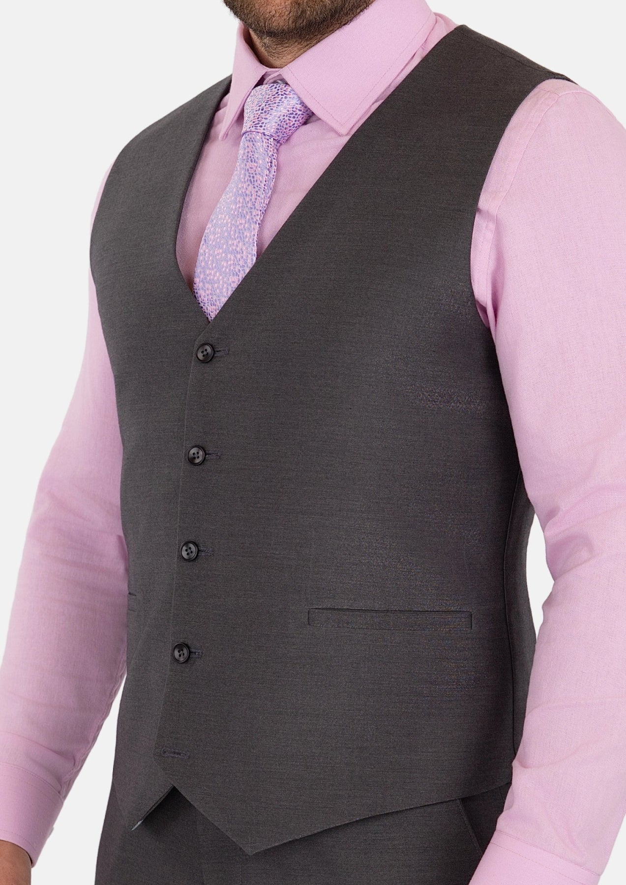 Shimmer Grey Vest - SARTORO