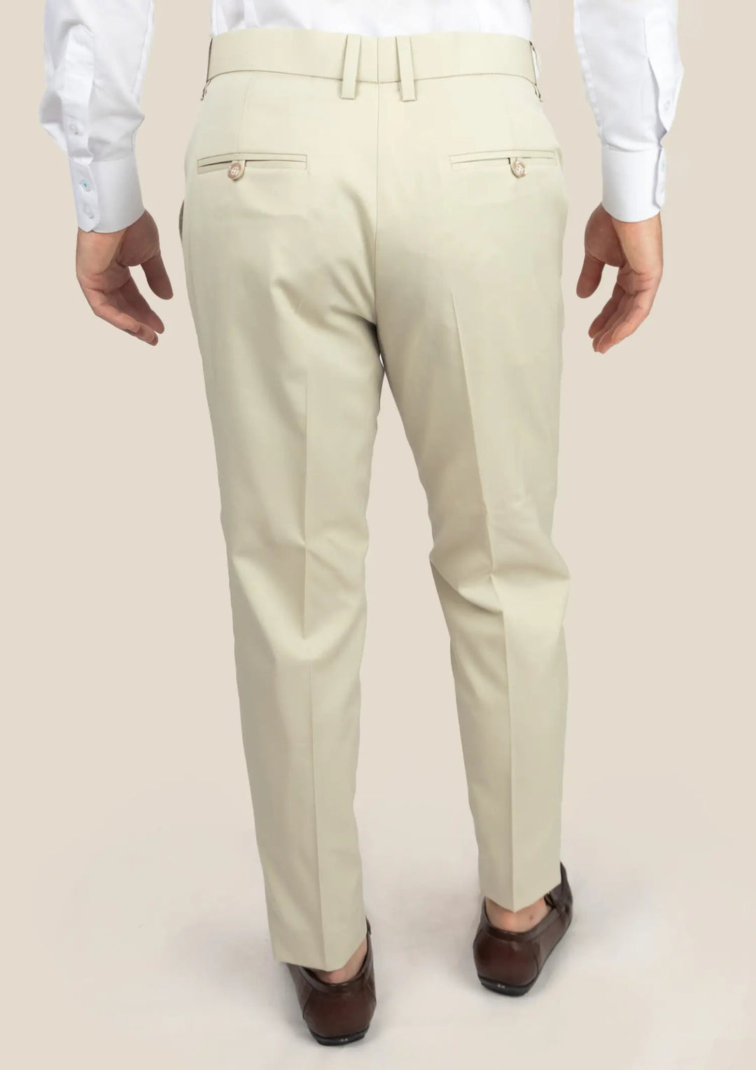 Siena Ivory Twill Pants - SARTORO