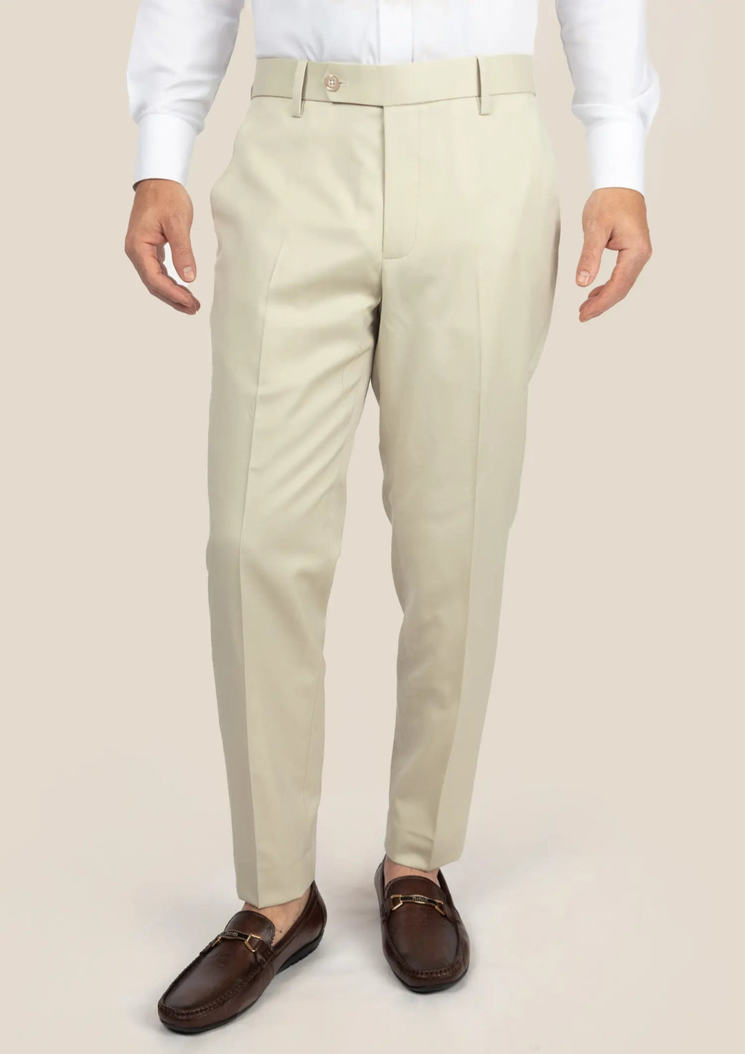 Siena Ivory Twill Pants - SARTORO