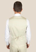 Siena Ivory Twill Vest - SARTORO