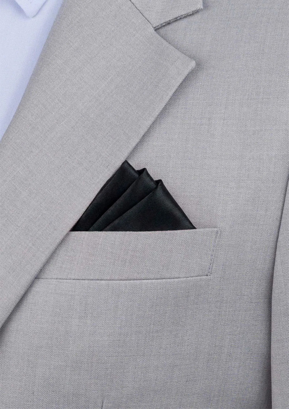 Black Satin Pocket Square552