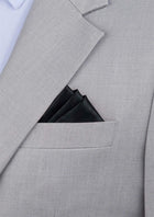 Silk Satin Black Pocket Square - SARTORO68