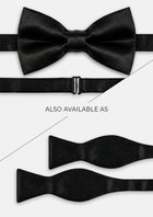 Silk Satin Black Tie - SARTORO411