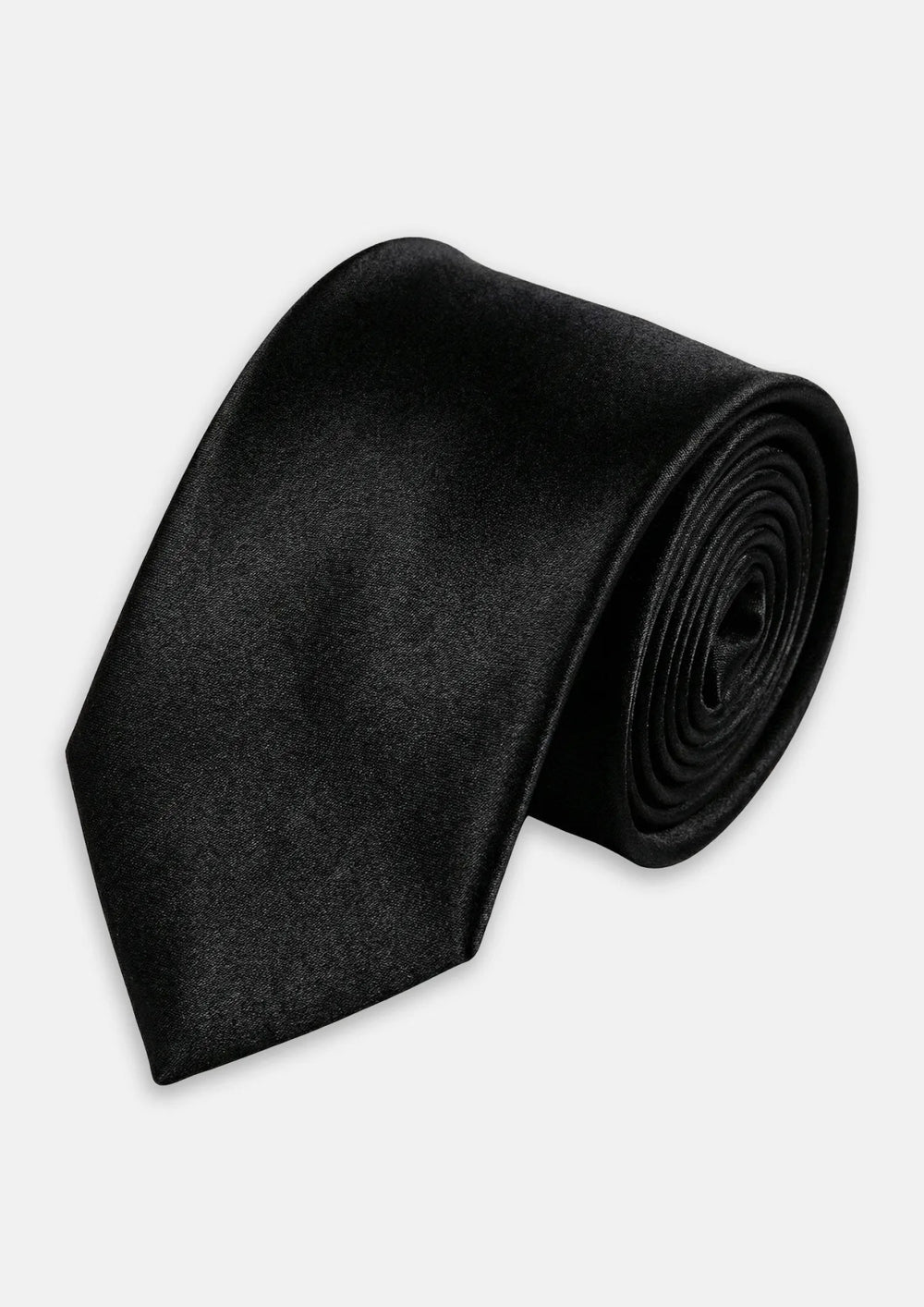 Midnight Black Satin Tie508
