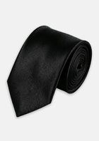 Silk Satin Black Tie - SARTORO919