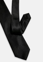 Silk Satin Black Tie - SARTORO312