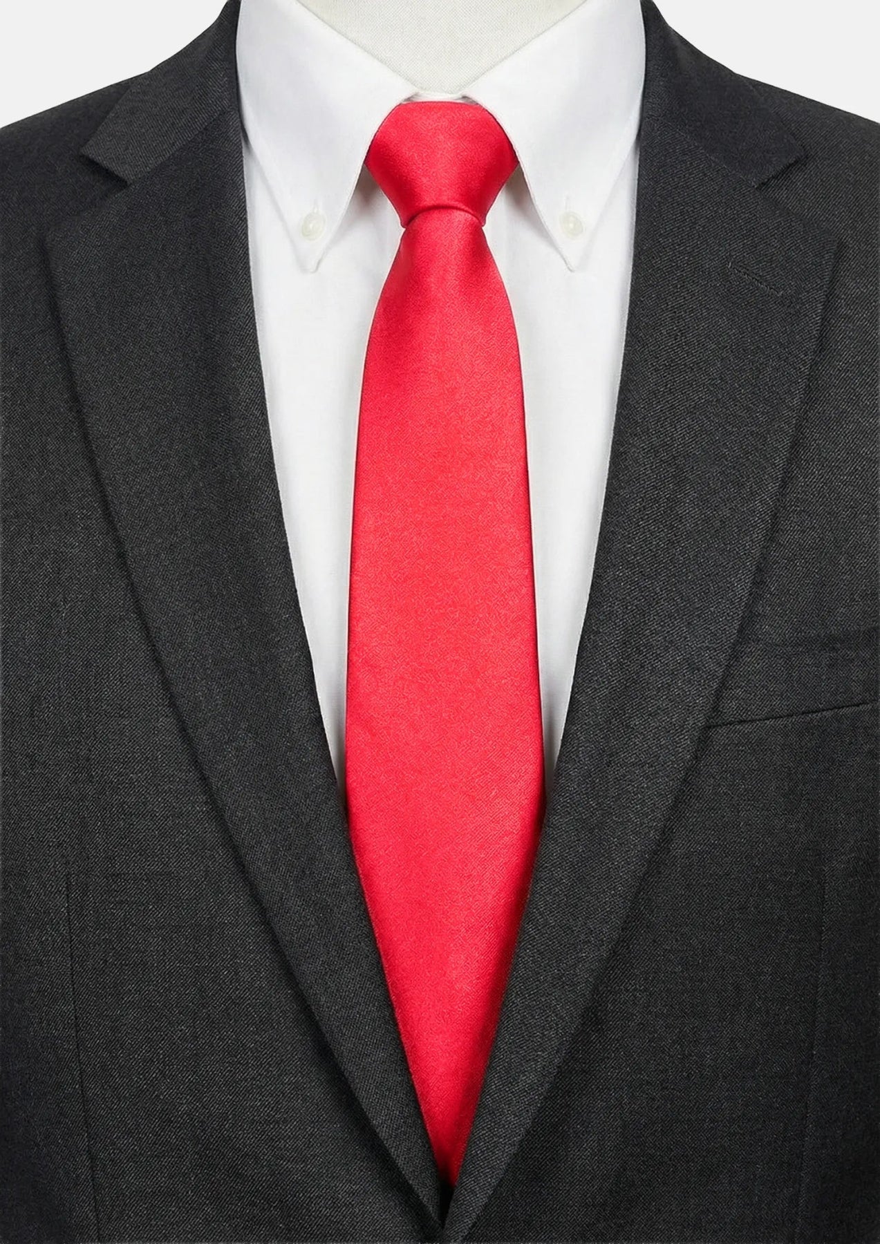 Silk Satin Chili Red Tie - SARTORO979