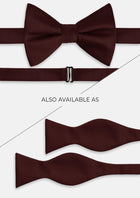 Silk Satin Merlot Tie - SARTORO782