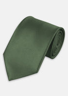Silk Satin Olive Tie - SARTORO669