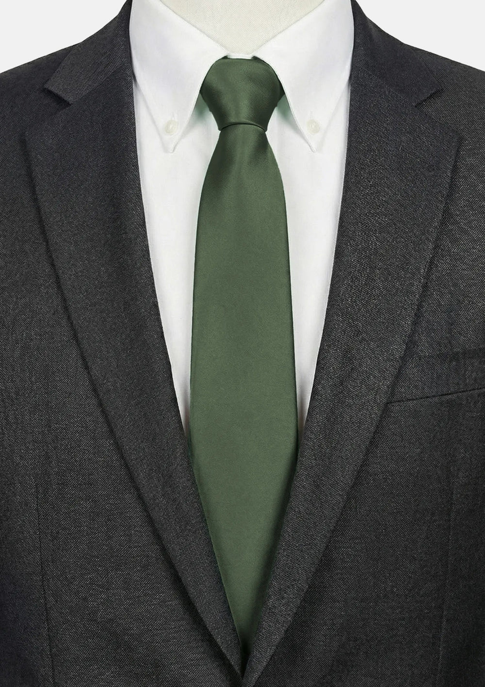 Smooth Olive Satin Tie465