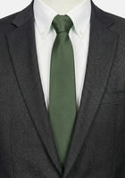 Silk Satin Olive Tie - SARTORO686