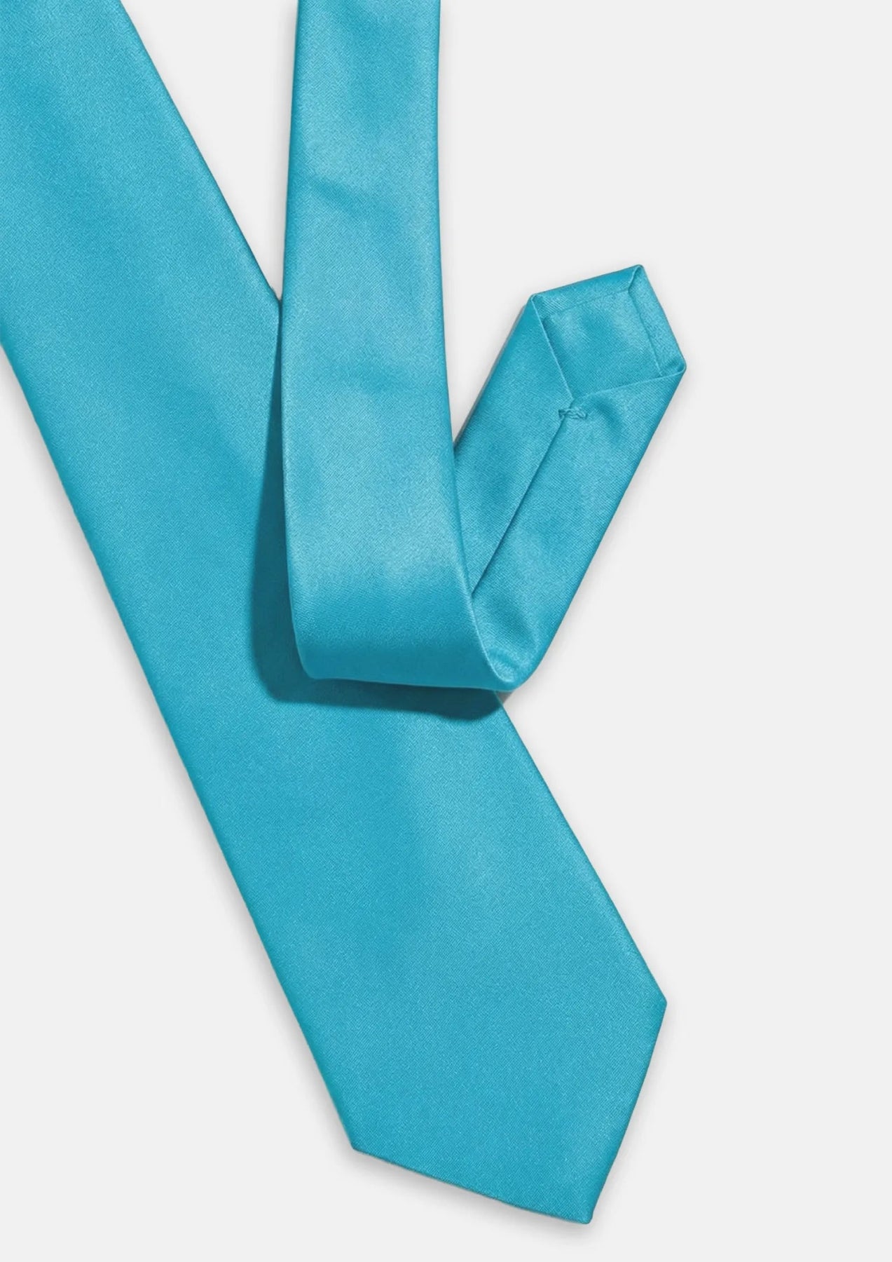 Silk Satin Turquoise Tie - SARTORO893