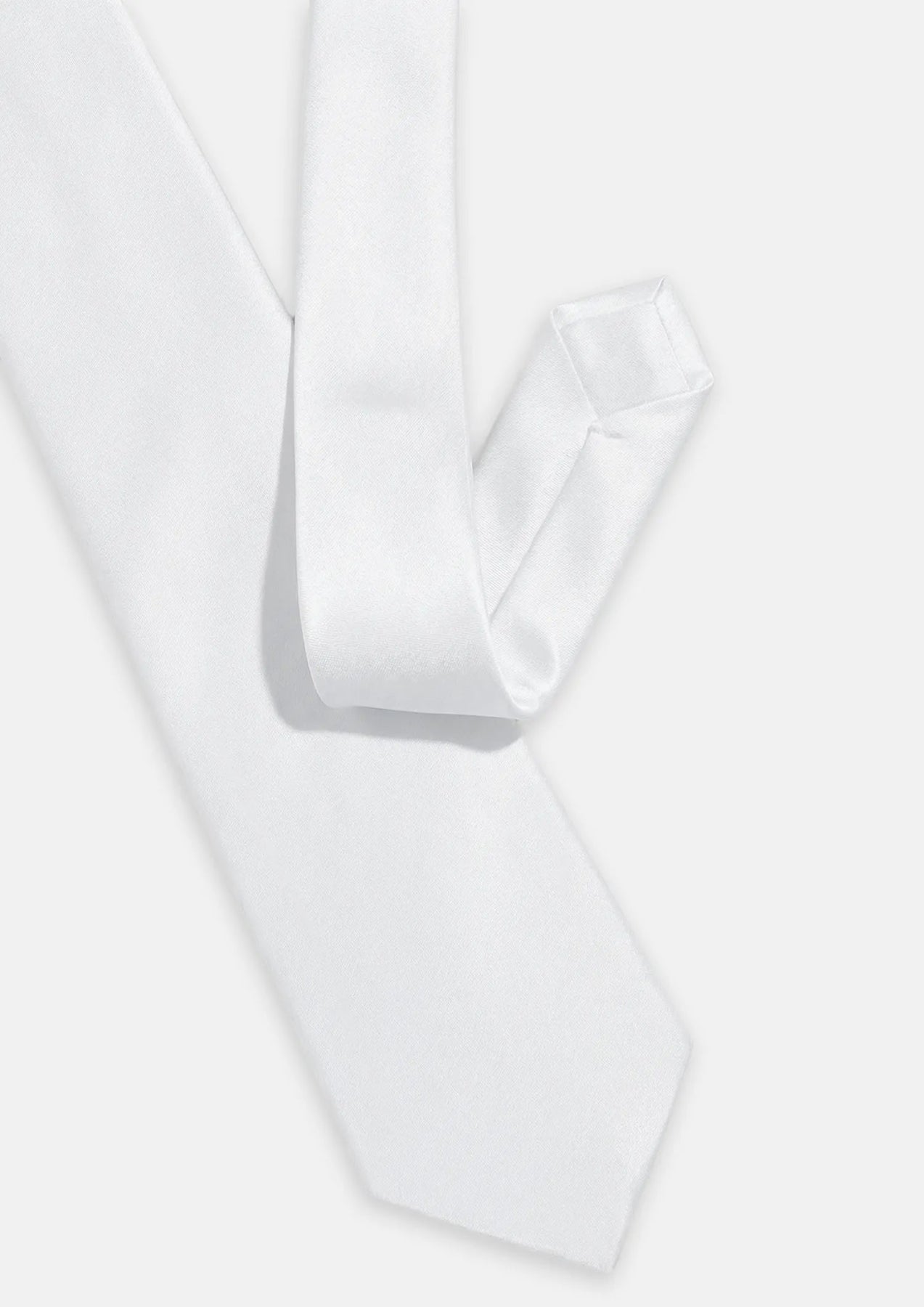 Silk Satin White Tie - SARTORO562