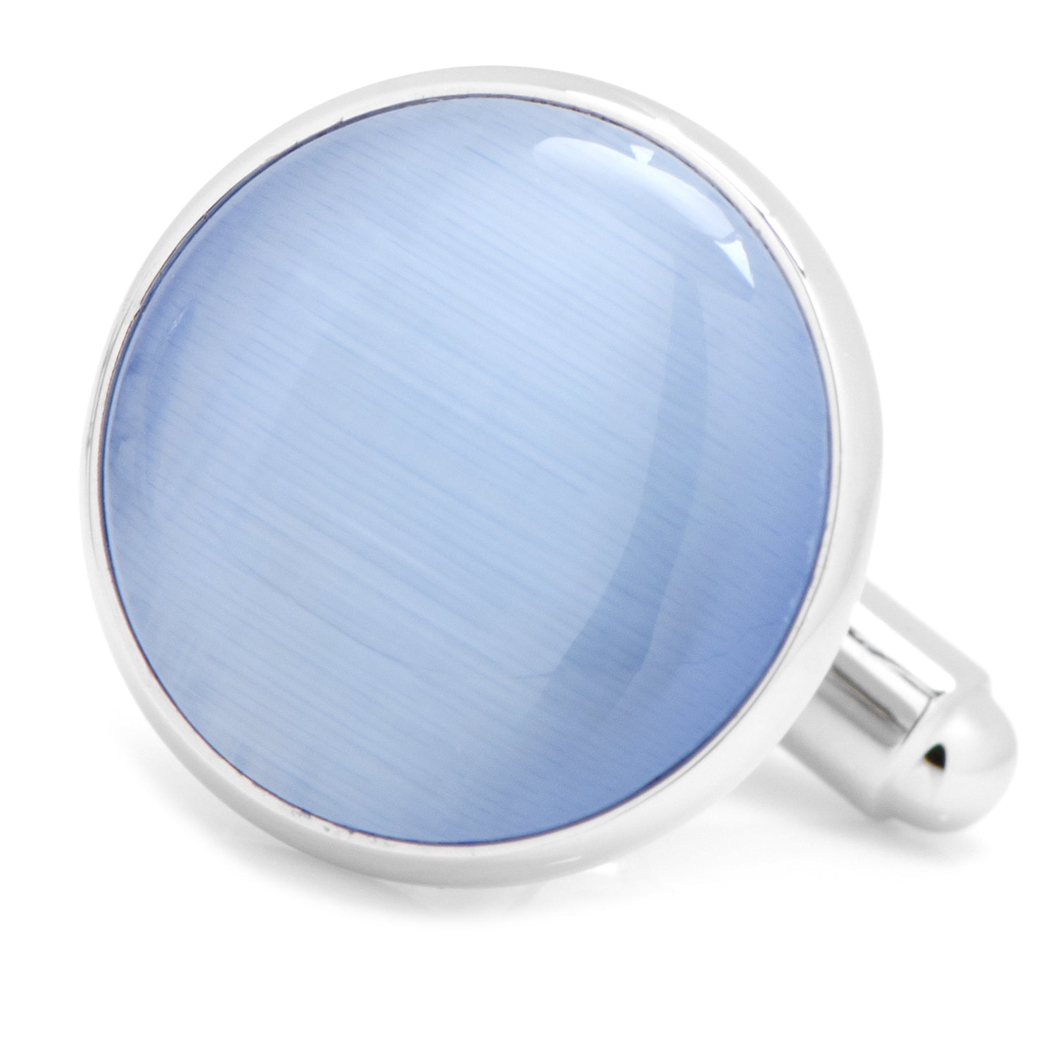 Silver and Blue Catseye Cufflinks - SARTORO992