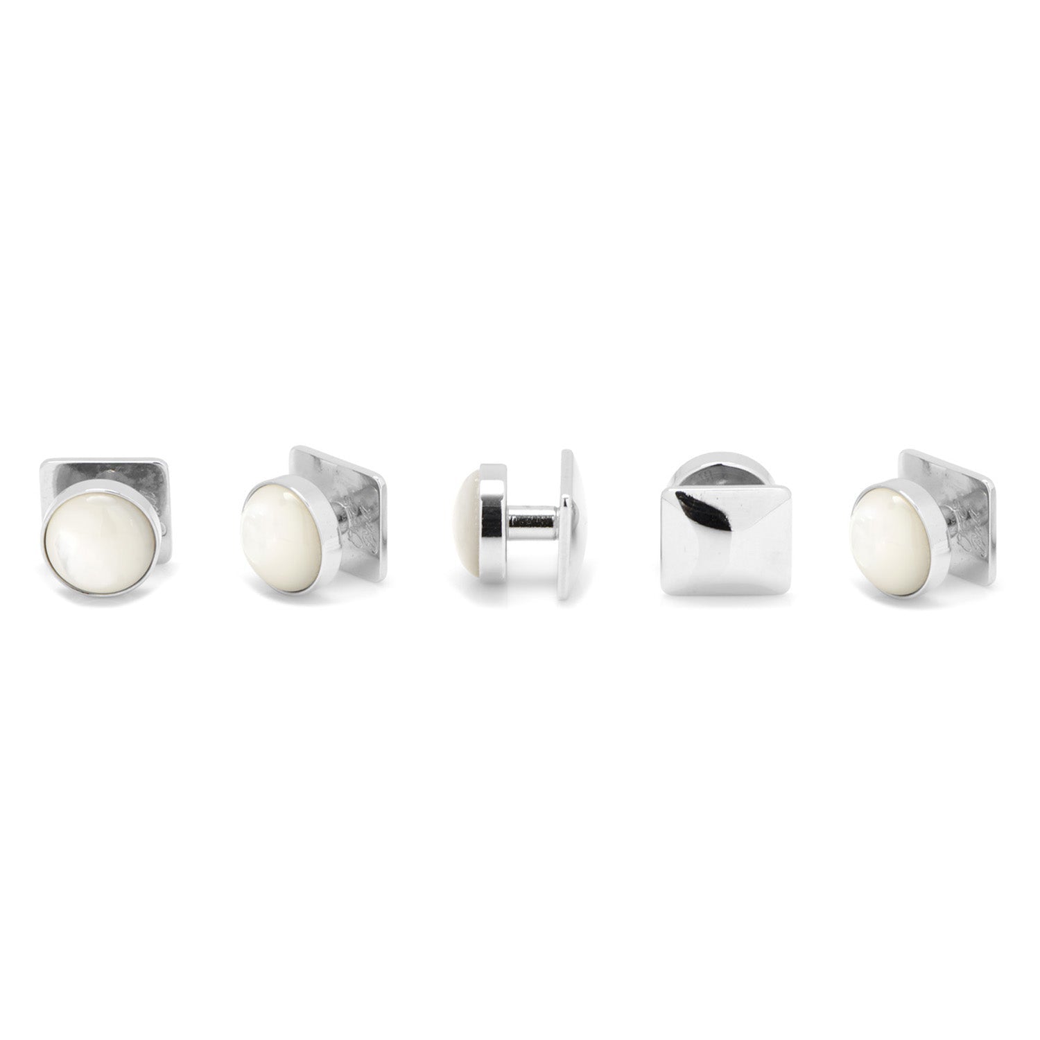 Silver and Mother of Pearl 5-Stud Set - SARTORO87