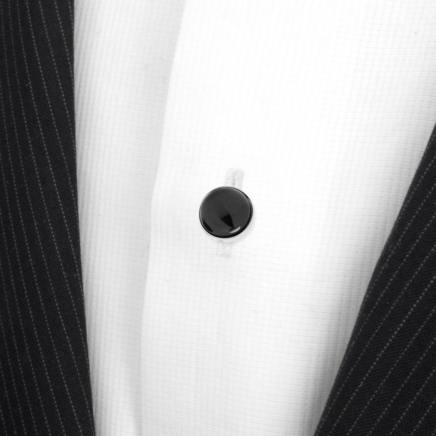 Silver and Onyx 5-Studs - SARTORO100